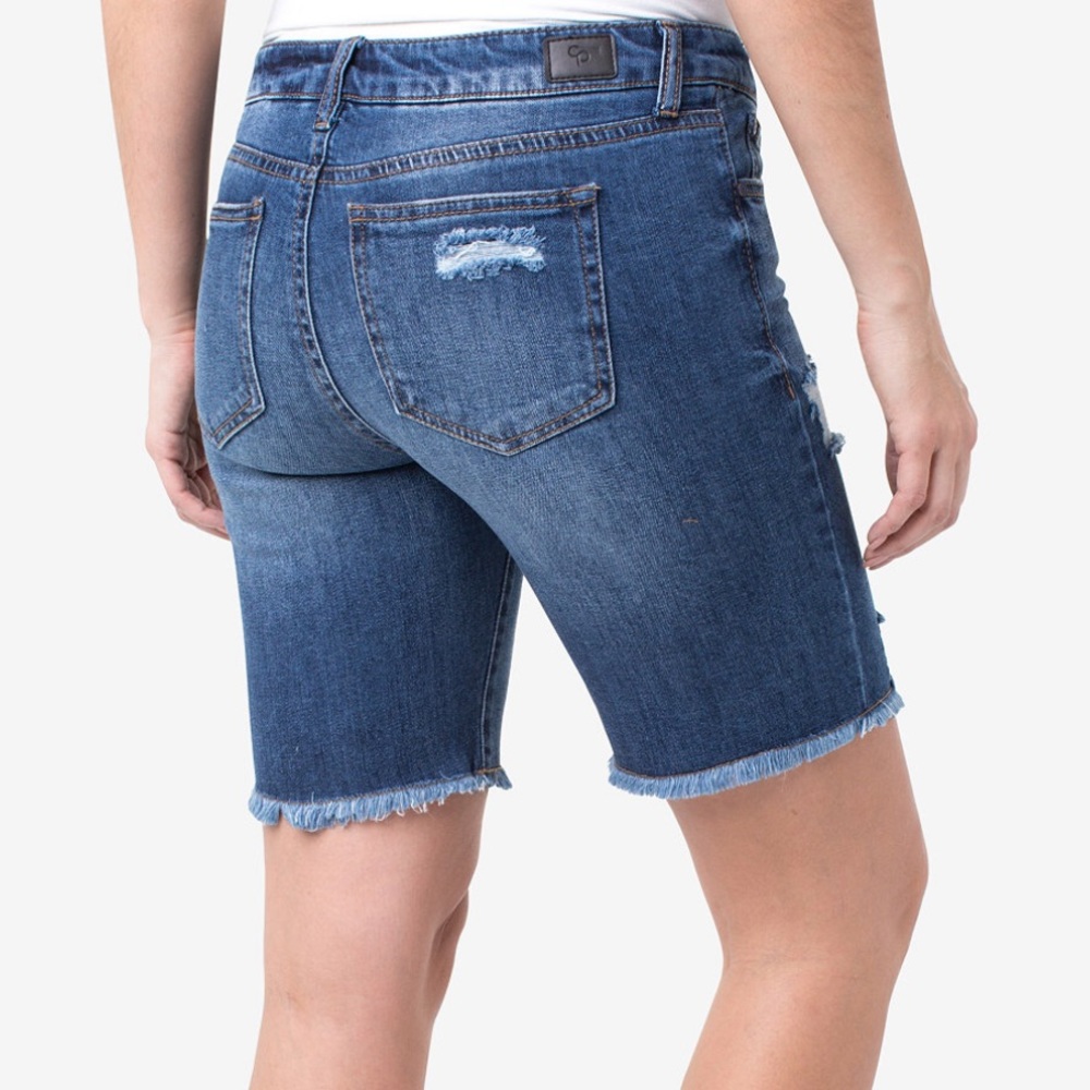 Bermuda Ripped Denim Shorts - Picture 2 of 6